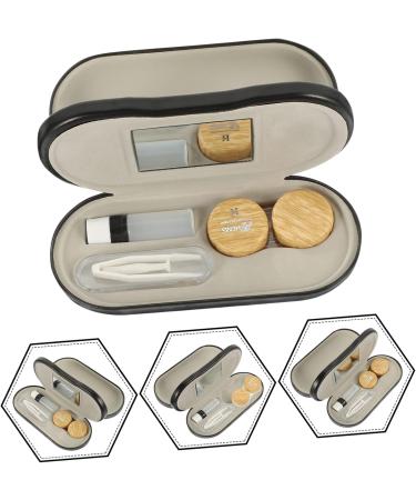 Buy Sewoart 1 Set Versatile Glasses Case | Travel Size PU Leather Showcase for Glasses & Colored Contacts | Includes Mirror | 15.8x7.4cm - Buy Online on GoSupps.com