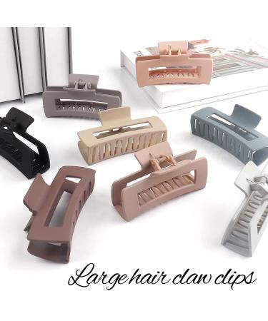 Beauty.H.C 8PCS Large Hair Claw Clips for Thick Thin Curly Hair - Strong Hold Jumbo Clips for Women & Girls - 4.1 Inch Matte Jaw Clips - Buy Online on GoSupps.com