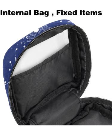 Buy Aesthetic Dark Blue Storage Bags for Women's Bandages Menstrual Pads & Tampons | Portable & Stylish Holder for School & Office - Buy Online on GoSupps.com