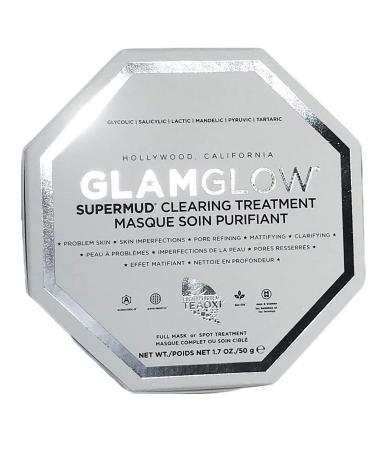 Glamglow Supermud Clearing Treatment Super Mud Skin Cleansing Mask | 1.2 oZ 1.7 Ounce (Pack of 1)