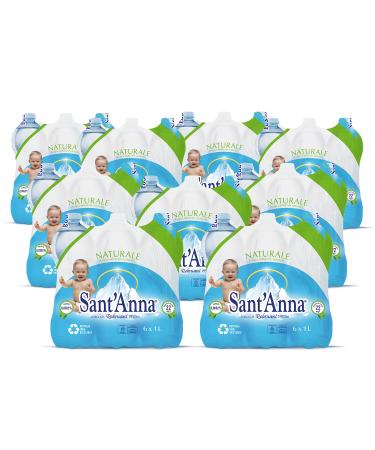 Acqua Sant'Anna Pack 1 0L Naturel | 54 bouteilles | Eau Min rale Naturelle Oligomin ralis e Minimalement | Bouteilles en plastique 100% Recyclable