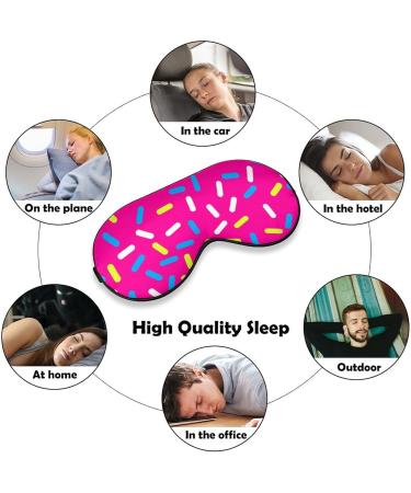 Rainbow Colours Sprinkles Pink Sleep Mask | Soft Comfortable Eye Mask with Adjustable Strap | Perfect for Travel & Sleep for All Ages - Buy Online on GoSupps.com