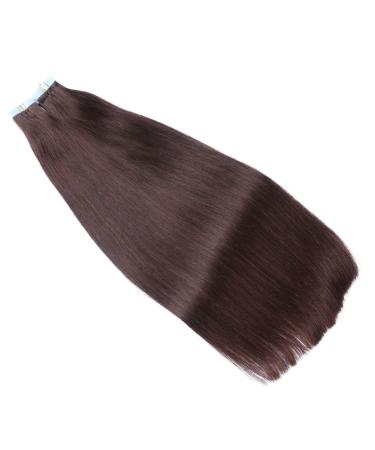 Buy #2 Dark Brown Tape In Hair Extensions - 40cm 100% Remy Real Hair - 10 Tresses (25g Each) | Tresse by Novon - Buy Online on GoSupps.com