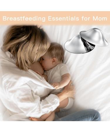 999 Silver Nipple Shields Nickle-free Silver Nipple Shields for Nursing Newborn Nursing Cover for Breastfeeding Protect and Soothe Breastfeeding Essentials Silver Nipple Cups - Buy Online on GoSupps.com