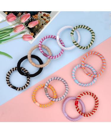 12-Piece Elastic Hair Ties for Women & Girls | Stylish Ponytail Holders in Mixed Colors - Buy Online on GoSupps.com