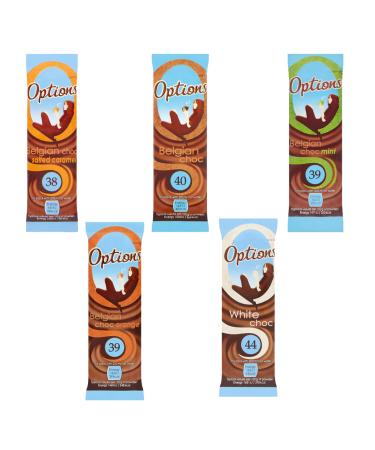 Options Hot Chocolate Pick N Mix - Create Custom Chocolate Combo with 4+ Flavours | Belgian Choc Orange Salted Caramel White Chocolate | 50 Sachet Perfect Chocolate Gift Set for Chocolate Lovers Pack of 50