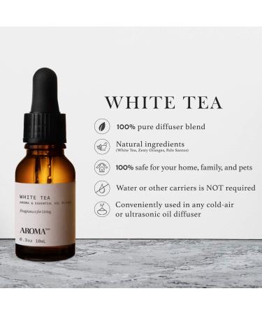 AromaTech White Tea Aroma Oil for Scent Diffusers - 10ml (0.33 fl oz) - Pack of 1 - Buy Online on GoSupps.com