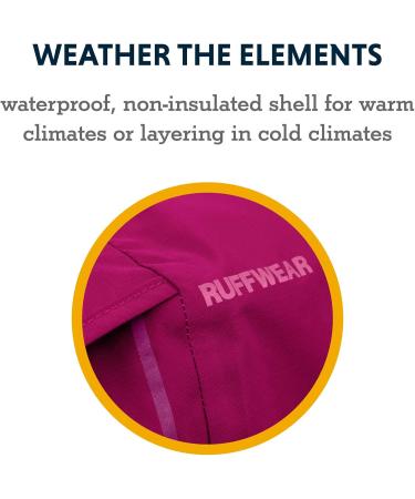 RUFFWEAR Sun Shower Rain Poncho for Dogs - Lightweight Waterproof Raincoat Large Size Hibiscus Pink - International Shipping Available - Buy Online on GoSupps.com