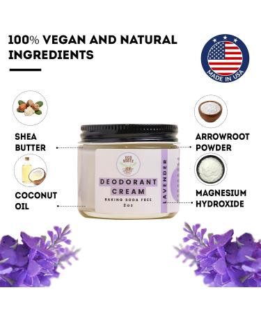 ECO ROOTS Natural Deodorant | Organic Aluminum-Free Vegan Cream for Women & Men | Baking Soda-Free Lavender Scented Pit Paste for Healthy Body & Private Parts - Buy Online on GoSupps.com