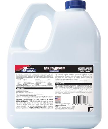 30 SECONDS Pro Mold & Mildew Stain Remover - Scrub Free Instant Bright Results 128 fl. oz. Ready-to-Use Refill - Best for Home & Garden Cleaning - Buy Online on GoSupps.com