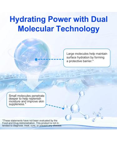 2x Hyaluronic Acid Powder for Skin & Face High Molecular Weight Hyaluronic Acid Serum Powder Pure 24Hours Skin Hydration and Moisture Support Supplements | Vegan-friendly 200g - Buy Online on GoSupps.com