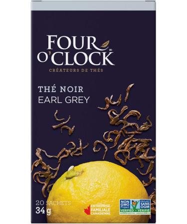 Four O'Clock Black Tea Earl Grey Non-GMO Kosher Gluten-Free 20 Count 34g - Buy Online on GoSupps.com