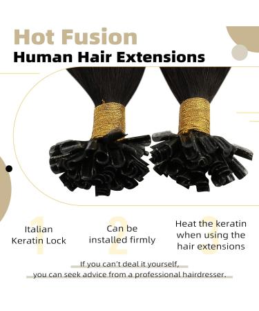 Ugeat Balayage Hair Extensions - 50cm Keratin Real Hair Dark to Light Brown 50g U-Tip Extensions - Premium Quality 20 Inch - Buy Online on GoSupps.com