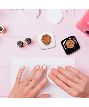 2 Pieces Porcelain Dappen Dish Set with Wooden Cap - Nail Design Tools in Black and White - Buy Online on GoSupps.com