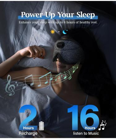 Bluetooth Sleep Headphones & White Noise Sleep Mask | 3D Eye Mask with 38 Soothing Sounds | 16hrs Playtime | Light Blocking | Auto-Off Timer | Best Sleep Accessory - Buy Online on GoSupps.com