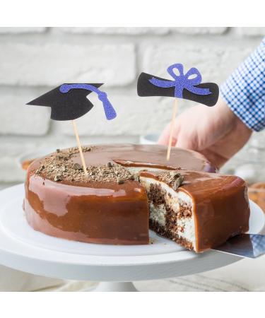 PRETYZOOM 12pcs 2024 Graduation Season Cake Insert Top Hat Cake Decoration Flag Dessert Wood - Buy Online on GoSupps.com