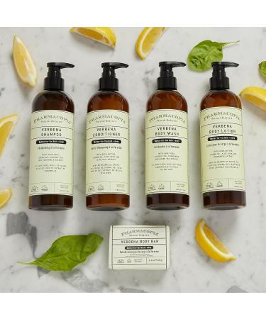 Pharmacopia Verbena Shampoo 16 oz - Vegan, Cruelty Free, Organic Ingredients | Aromatherapy Hair Care - No Parabens or Sulfates - Buy Online on GoSupps.com