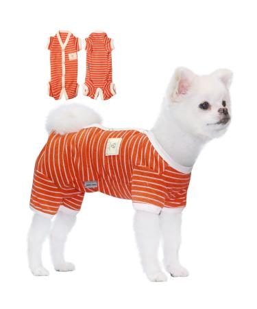 Tony Hoby Shirts for Dogs Dog Suit with striped and 4 legs soft and breathable dog tshirt dogs clothes for small agents Large dogs (girl -orange s) s orange girl
