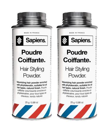 Sapiens Sapiens Men's Styling Powder Instant Volume and Texture Natural Matte Effect Made in France Invisible Hair Texturizin