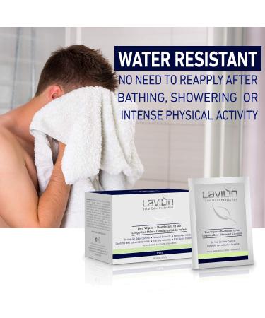 LAVILIN Deodorant Wipes for Men - 10 CT | Travel-Friendly Freshness | International Shipping Available - Buy Online on GoSupps.com