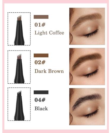 Shop Light Brown 4-Tipped Eyebrow Pencil - Waterproof Smudge-Proof & Long-Lasting 3D Microblading Pen | International Shipping Available - Buy Online on GoSupps.com