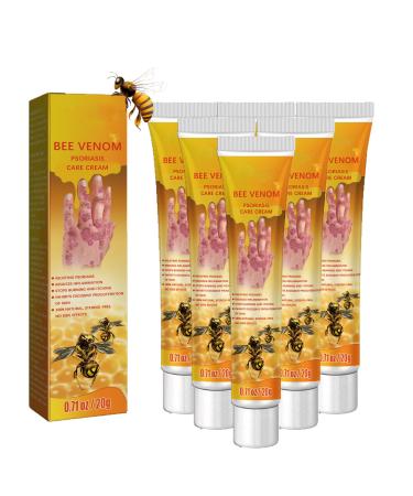 Hhkuize Bee Venom Psoriasis Treatment Cream Psoriasis Treatment Cream for Skin Natural Psoriasis Eczema Treatment Cream Psoriasis Moisturizing Cream (6PCS)