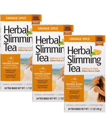 21st Century Herbal Slimming Tea - Orange Spice, Caffeine Free, 24 Bags (1.7 oz) - Buy Online on GoSupps.com