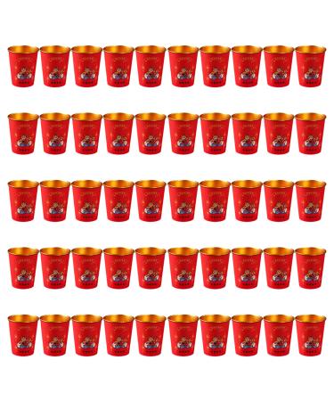 Set of 50 Paper Drinking Cups Dragon Theme Paper Beverage Cups Throwaway Paper Cups Suitable for Party and Gatherings