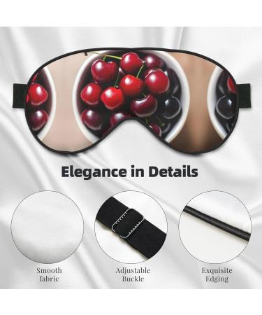 SSIMOO Fresh Cherry Sleep Mask - Adjustable Breathable & Fashionable Eye Mask for Comfortable Sleep - International Shipping Available - Buy Online on GoSupps.com