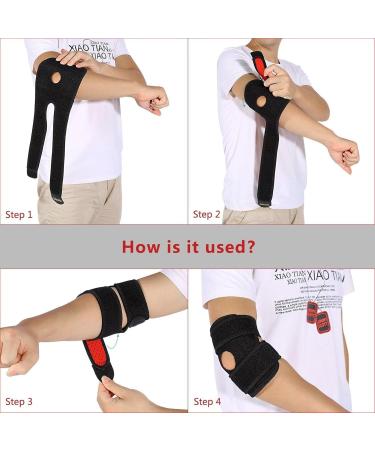Adjustable Neoprene Tennis & Golf Elbow Brace - Support Strap for Tendonitis Relief | Ideal for Men & Women - Buy Online on GoSupps.com