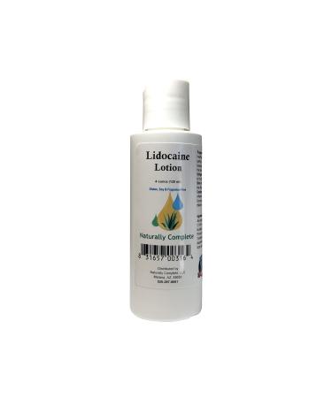 Naturally Complete 5% Lidocaine Lotion with Feverfew 4 oz. Bottle | No GMO | Made in USA