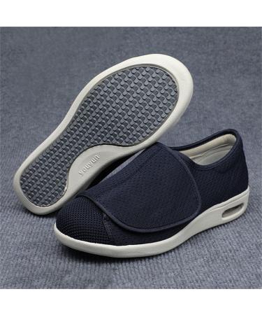 NVBHOF Men's Adjustable Diabetic Shoes for Swollen Feet - Deep Blue, Size 12 - Buy Online on GoSupps.com