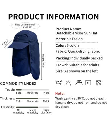 TMEOOG UV Protection Sonnenhut for Men & Women - Foldable Boonie Hat for Hiking Safari & Outdoor Use - Lightweight Sun Protection Hat (56-62cm) - Blue - Buy Online on GoSupps.com