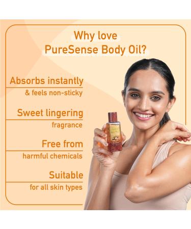 PureSense Deep Moisturising Body Oil 100ml | Macadamia Oil & Rose Petals - Hydrating Skincare for All Skin Types - Buy Online on GoSupps.com