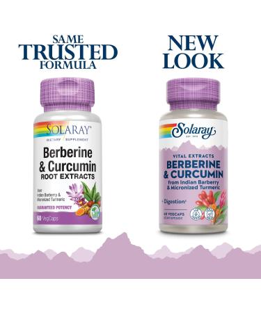 Solaray Berberine & Curcumin Root Extracts - 60 Vegan Capsules for Health Support - Buy Online on GoSupps.com
