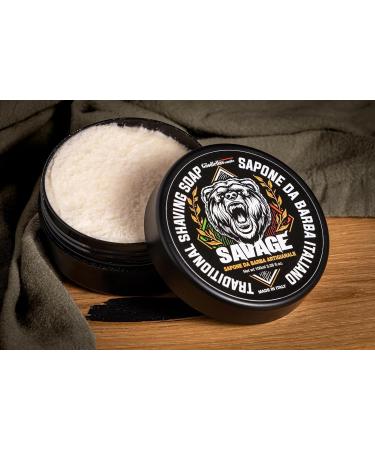 Buy THE GOODFELLAS SMILE Savage Traditional Shaving Soap 100g - Made in Italy | Premium Quality for a Luxurious Shave - International Shipping Available - Buy Online on GoSupps.com