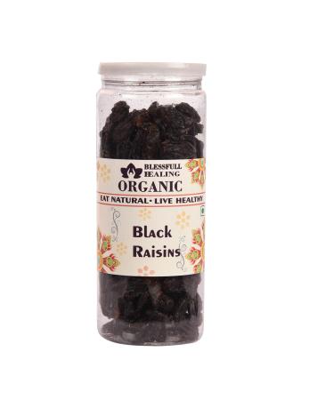 Blessfull Healing Organic Black Raisins 300 Gram Airtight Container (Packing May Vary)