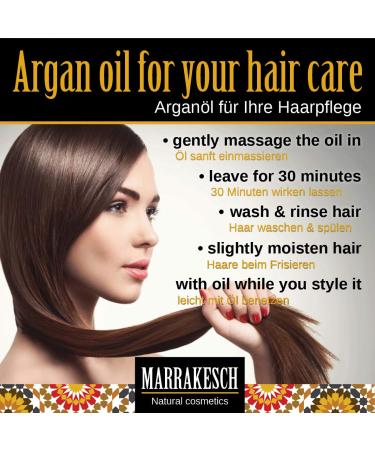 Marrakech Organic Argan Oil 100ml - Cold-Pressed 100% Pure Vegan Facial & Body Oil | Anti-Aging Skincare & Hair Treatment - Buy Online on GoSupps.com