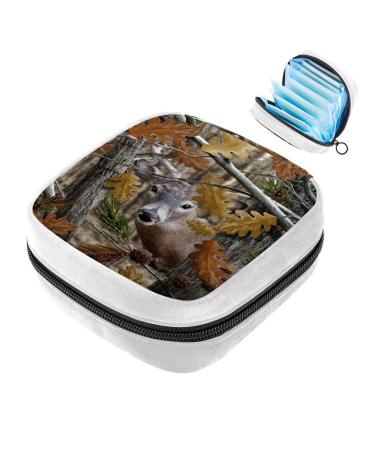GIAPB Sanitary Napkin Storage Bag Period Bag Tampon Bag Makeup Bag Pad Pouch Forest Deer Animal Color3050