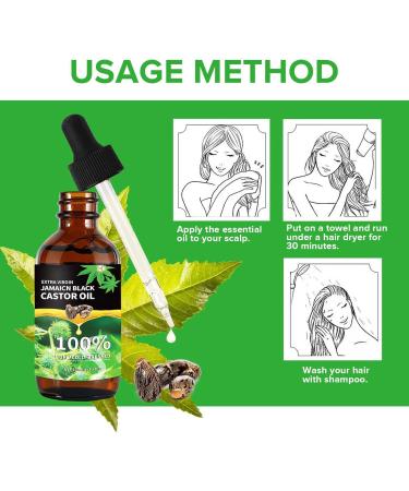 Hair Growth Oil - Castor Oil for Hair Growth - Skin Care Pure Castor Oil Natural Hair Oil Aromatherapy Black Caster Oils Scalp Strengthening Oil for Eyelashes Eyebrows Hair & Skin - Buy Online on GoSupps.com