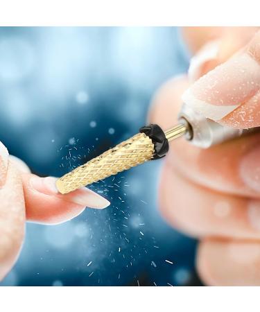 VOCOSTE Cone Nail Drill Bits for Polishing Gold Tone Black Thicker Teeth - Buy Online on GoSupps.com