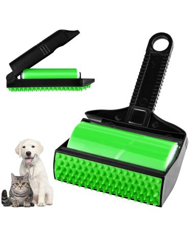 Stick it roller 2 pieces of silicone reusable lint roller stick it animal hair remover stick it lint roller for animal hair car seats carpets clothing