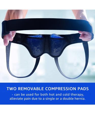 WansMed Men's Hernia Belt with Cold/Hot Therapy Pads - Double Inguinal & Sports Hernia Support - Medium - Buy Online on GoSupps.com
