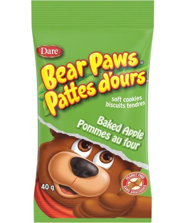 Bear Paws Baked Apple Cookies - Soft Cookie Snack Packs School Snacks Made With Real Apple Peanut Free 240g 6 Pouches Baked Apple 40 g (Pack of 6) - Buy Online on GoSupps.com