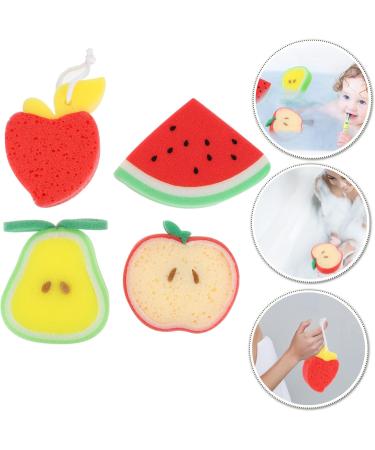 Housoutil 8 Pcs Child Bath Loofah & Exfoliating Sponge Set | Cartoon Fruit Shower Balls for Kids - Soft & Safe Bathing Essentials - Buy Online on GoSupps.com