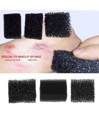 MEICOLY Stipple Sponge 3pcs Black for Halloween Xmas Makeup - Special Effects Blood Scar Wound Cosplay Art - Buy Online on GoSupps.com