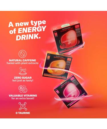 Waterdrop Microenergy Set Energy Drink 36 Water Flavouring Hydration Cubes Sugar Free Low Calorie Fizzy Drinks 90 mg Natural Caffeine Vitamin C and B - Blackberry & Mango & Cherry - Pack Of 3 - Buy Online on GoSupps.com