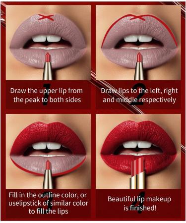 ChaneeHann 2-in-1 Lipstick & Lip Liner Set - Matte Waterproof Lip Liner Pencil and Lipstick Duo in Violet Shade for Girls - Buy Online on GoSupps.com