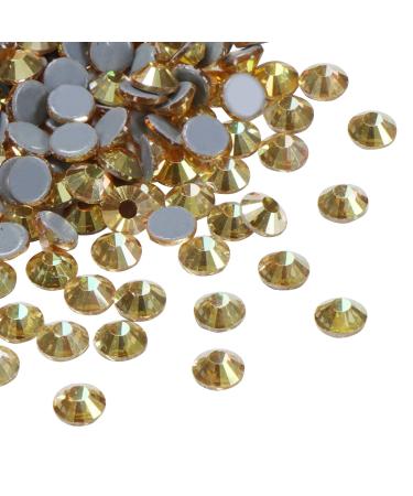 Jollin Hot Fix Crystal Flatback Rhinestones Glass Diamantes Gems 3.2mm(12ss 1440pcs, Metallic Sunshine) SS12 1440pcs Metallic Sunshine