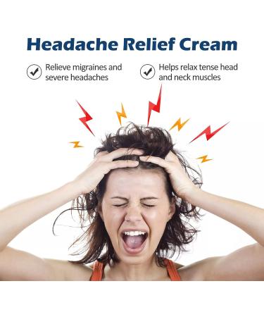Migraine Relief Cream - Herbal Extracts for Headache, Stress, and Muscle Relaxation - Travel Size for Adults - Buy Online on GoSupps.com